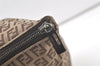 Authentic FENDI Vintage Zucchino Shoulder Tote Bag Canvas Leather Brown 6652K