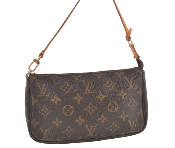 Authentic Louis Vuitton Monogram Pochette Accessoires Pouch M51980 LV Junk 6653K