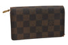 Authentic Louis Vuitton Damier Portefeuille Tresor Wallet Purse N61736 LV 6654J