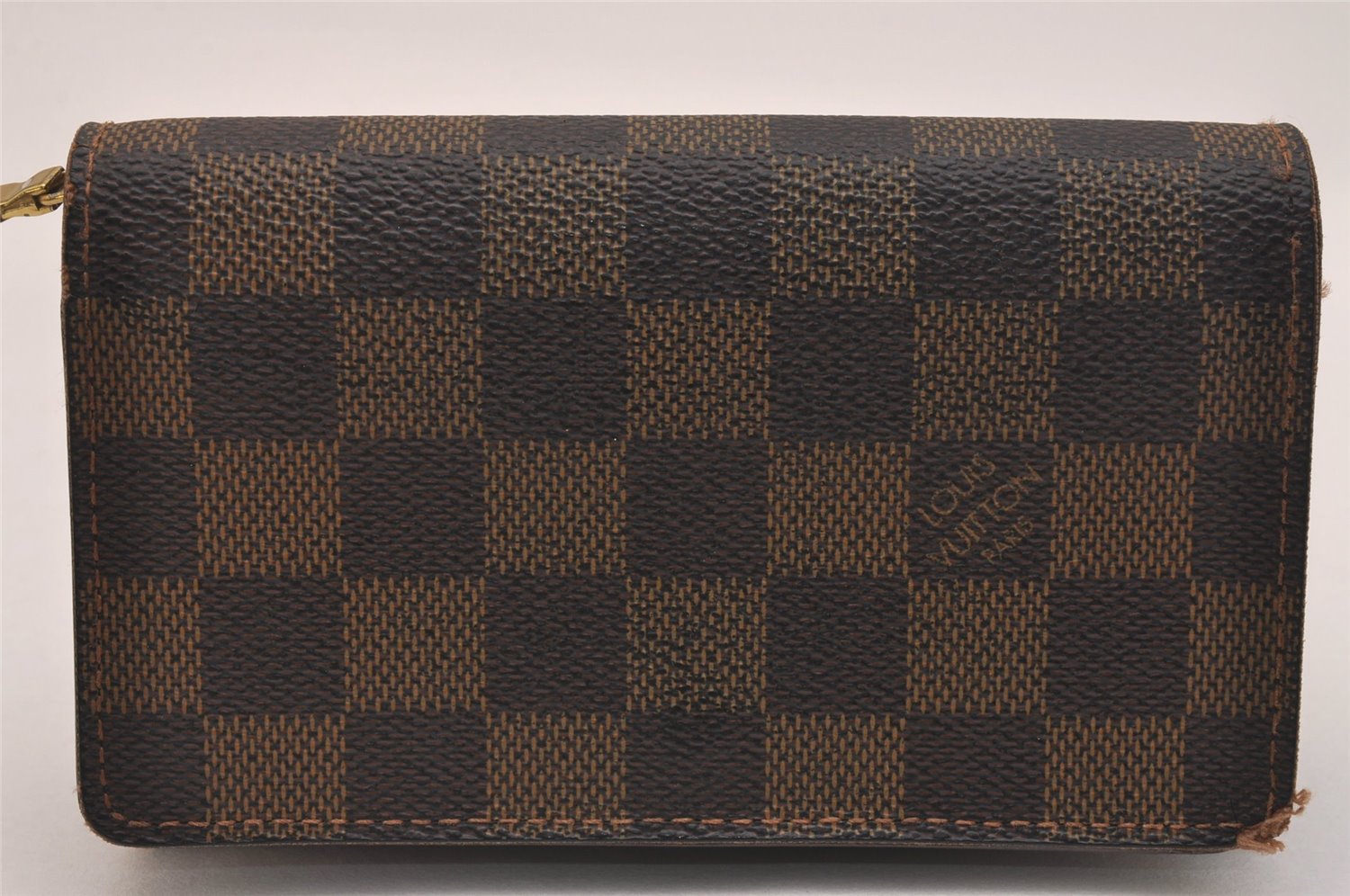 Authentic Louis Vuitton Damier Portefeuille Tresor Wallet Purse N61736 LV 6654J