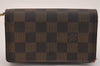 Authentic Louis Vuitton Damier Portefeuille Tresor Wallet Purse N61736 LV 6654J