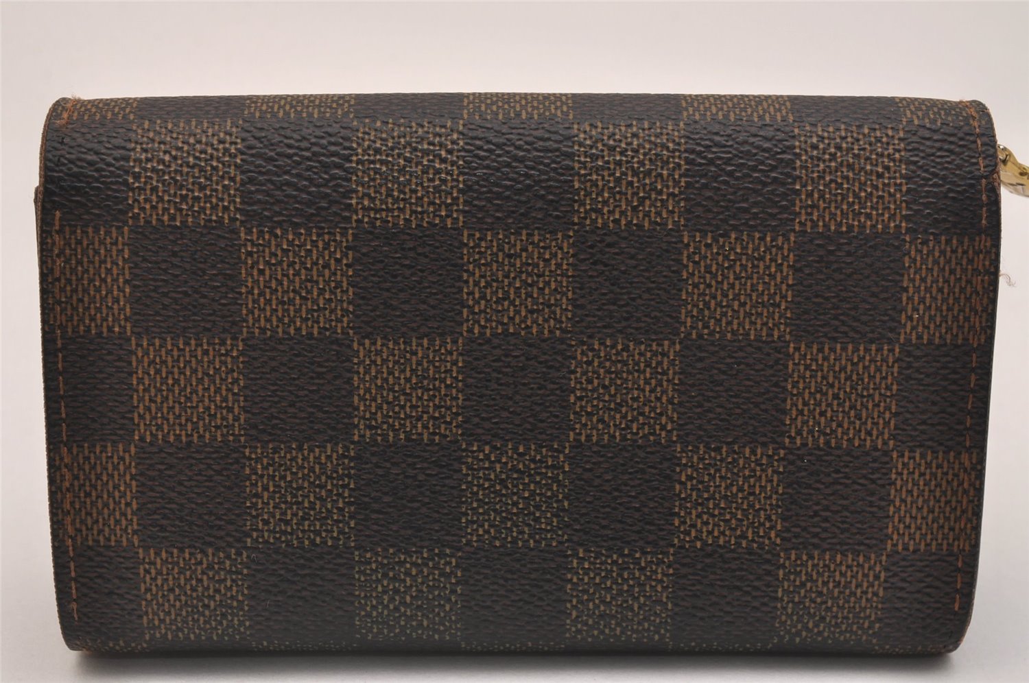 Authentic Louis Vuitton Damier Portefeuille Tresor Wallet Purse N61736 LV 6654J