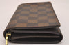 Authentic Louis Vuitton Damier Portefeuille Tresor Wallet Purse N61736 LV 6654J
