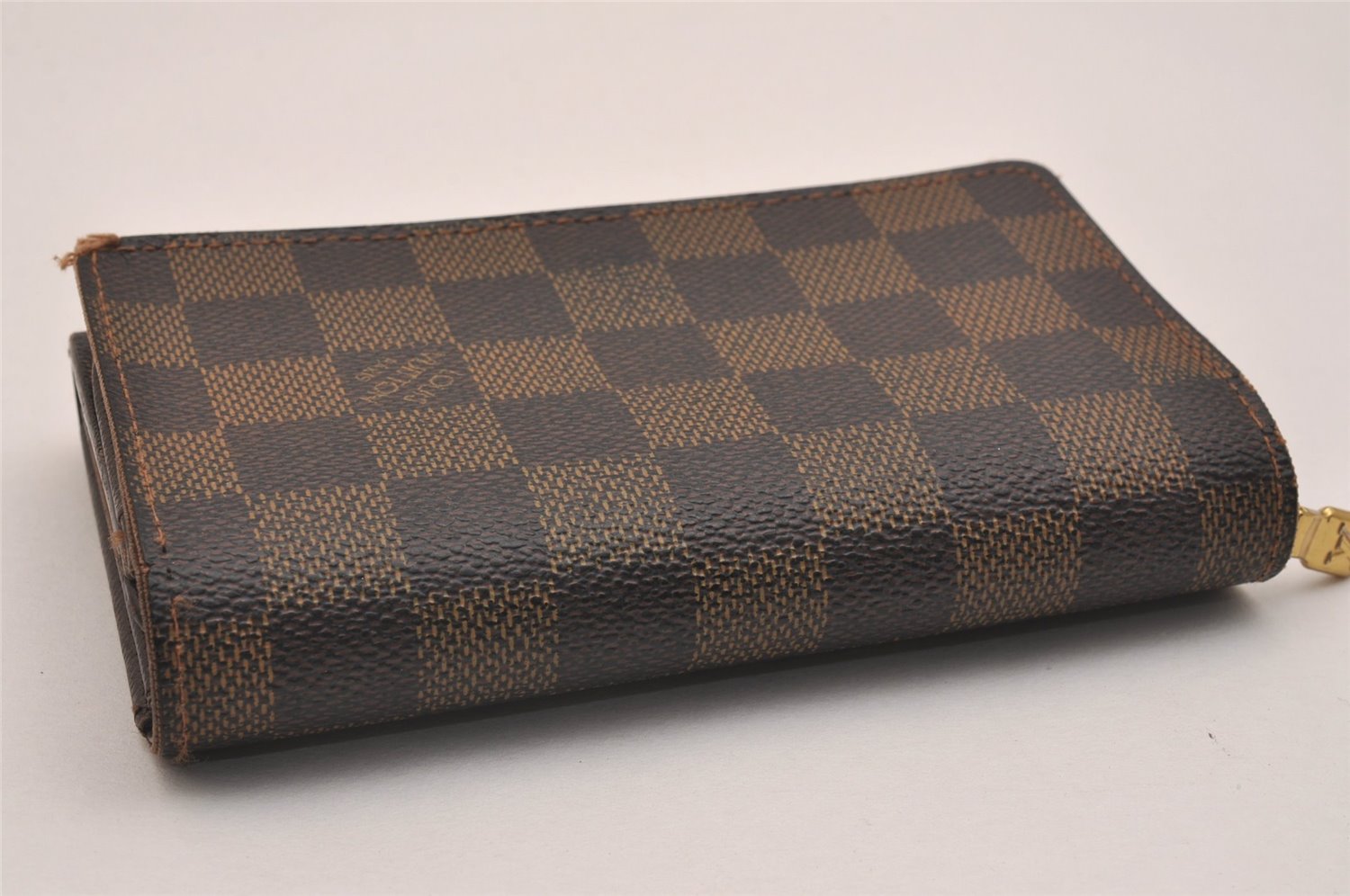 Authentic Louis Vuitton Damier Portefeuille Tresor Wallet Purse N61736 LV 6654J