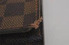 Authentic Louis Vuitton Damier Portefeuille Tresor Wallet Purse N61736 LV 6654J