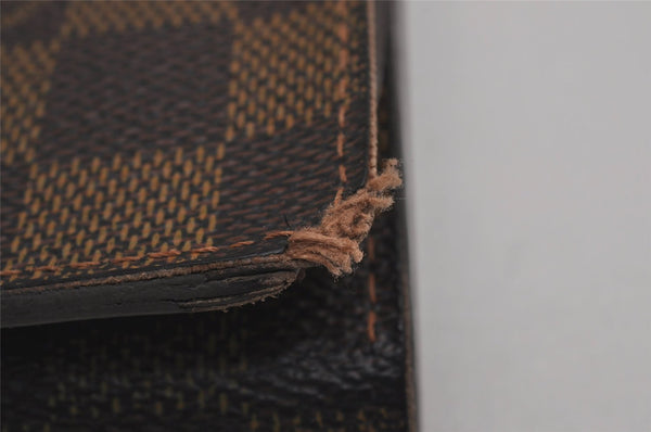 Authentic Louis Vuitton Damier Portefeuille Tresor Wallet Purse N61736 LV 6654J