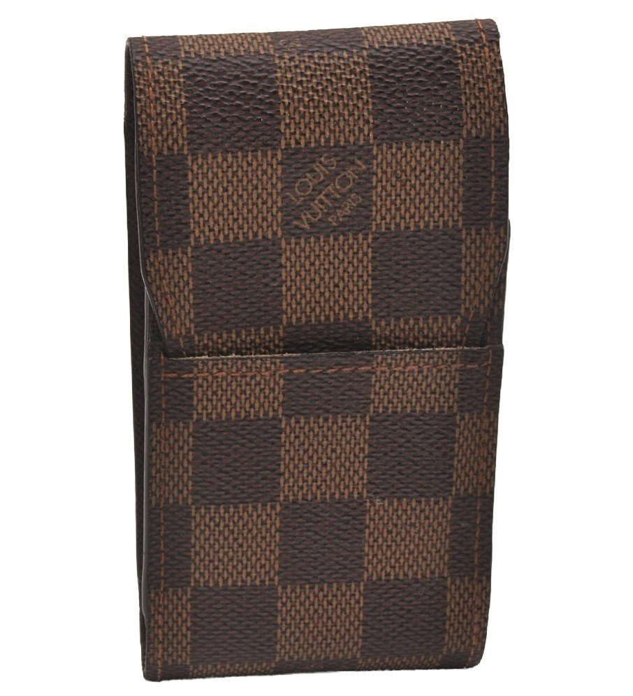 Authentic Louis Vuitton Damier Etui Cigarette Case N63024 LV 6655J