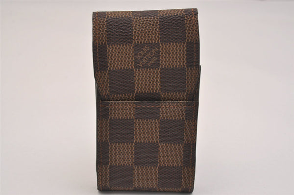 Authentic Louis Vuitton Damier Etui Cigarette Case N63024 LV 6655J