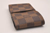 Authentic Louis Vuitton Damier Etui Cigarette Case N63024 LV 6655J