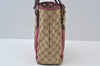 Authentic GUCCI Sherry Line Tote Bag GG Canvas Leather 162898 Beige 6656I