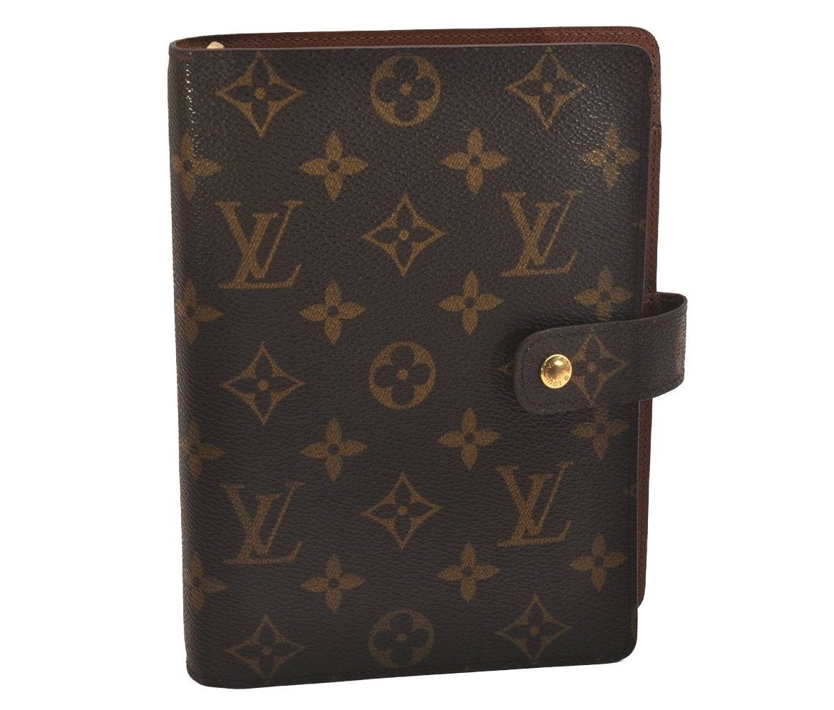 Authentic Louis Vuitton Monogram Agenda MM Notebook Cover R20004 LV 6656J