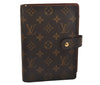 Authentic Louis Vuitton Monogram Agenda MM Notebook Cover R20004 LV 6656J