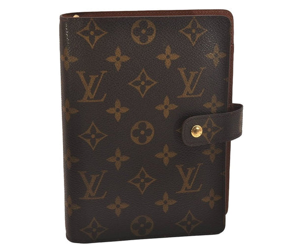 Authentic Louis Vuitton Monogram Agenda MM Notebook Cover R20004 LV 6656J
