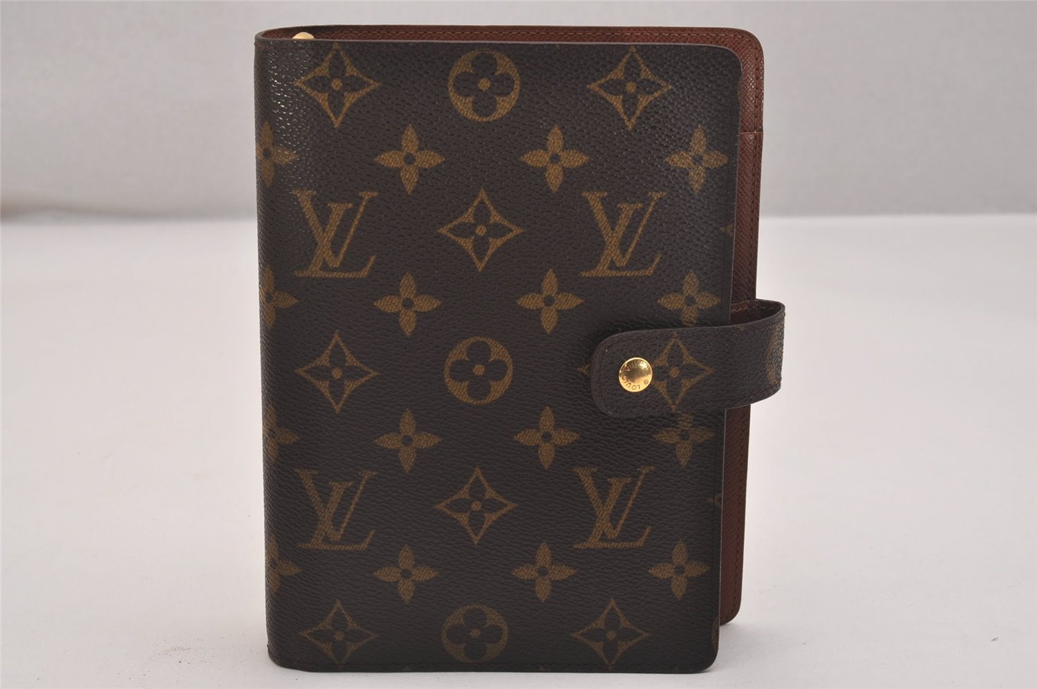 Authentic Louis Vuitton Monogram Agenda MM Notebook Cover R20004 LV 6656J