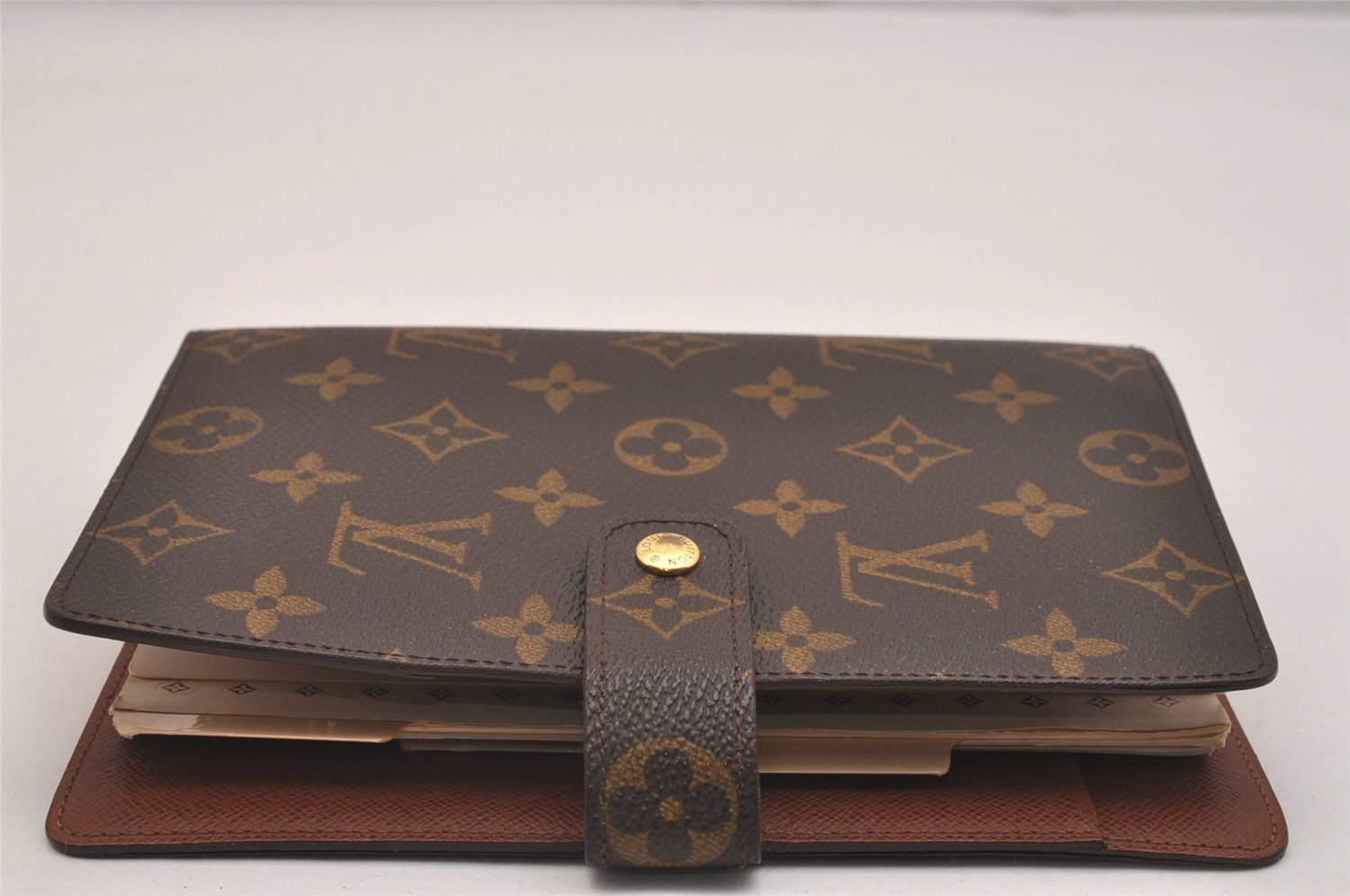 Authentic Louis Vuitton Monogram Agenda MM Notebook Cover R20004 LV 6656J