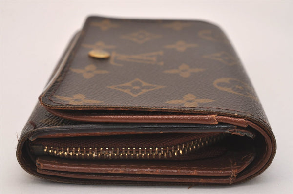 Auth Louis Vuitton Monogram Porte Monnaie Billets Tresor Wallet M61730 LV 6657J