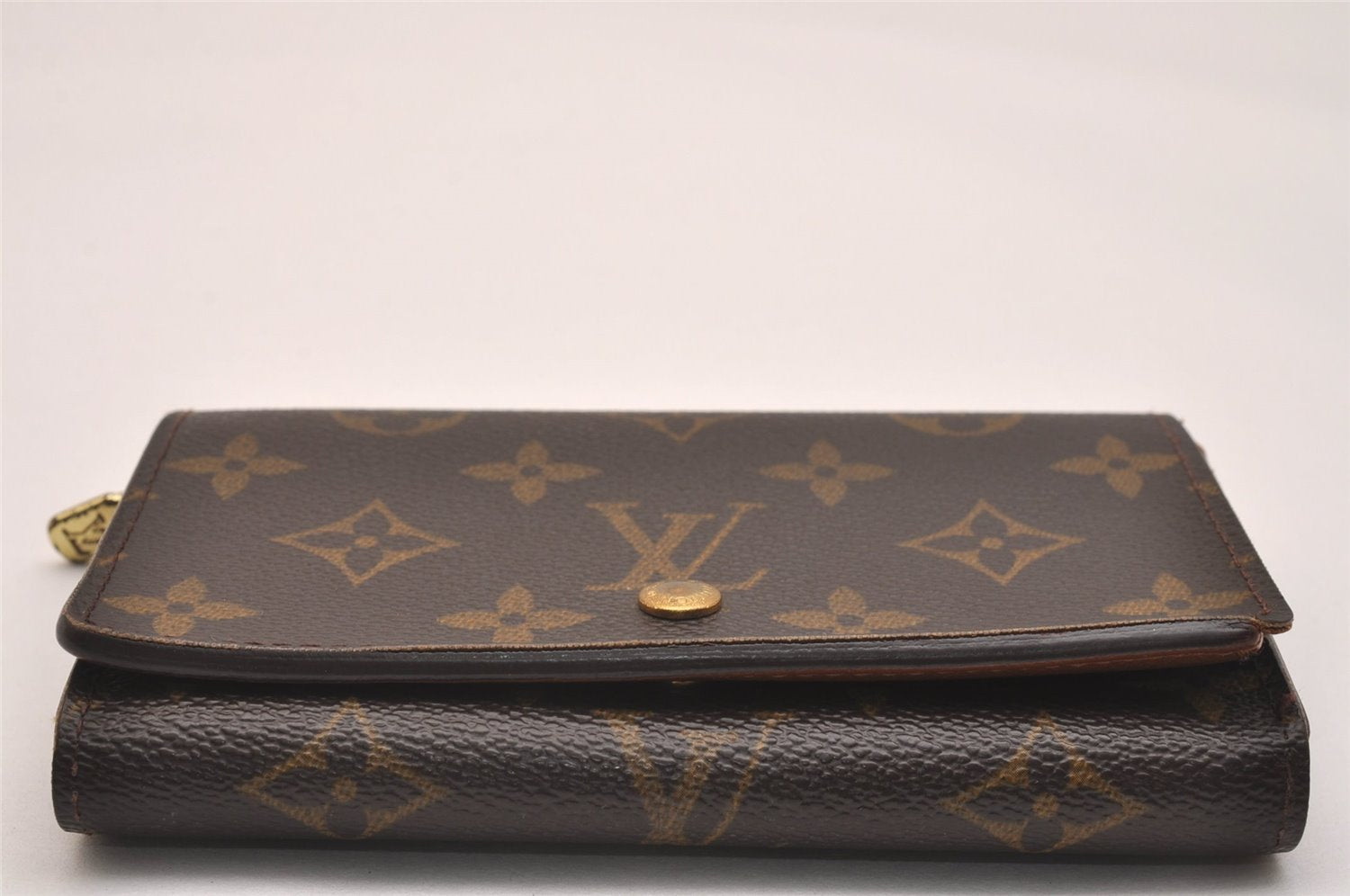 Auth Louis Vuitton Monogram Porte Monnaie Billets Tresor Wallet M61730 LV 6657J