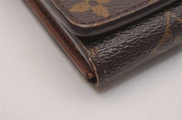 Auth Louis Vuitton Monogram Porte Monnaie Billets Tresor Wallet M61730 LV 6657J