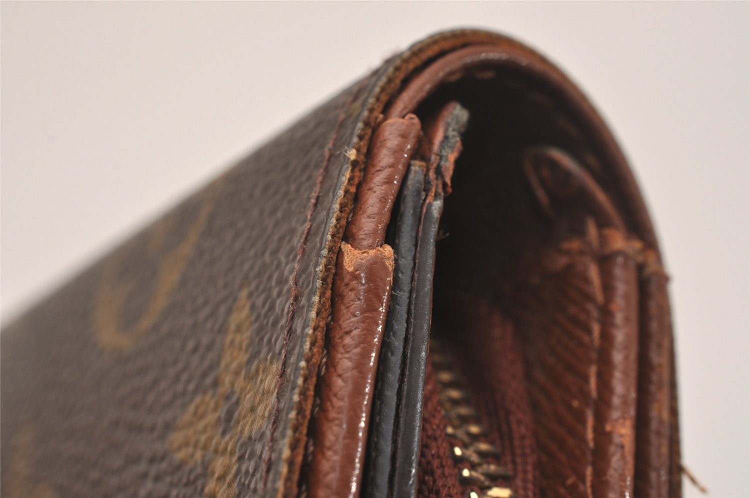 Auth Louis Vuitton Monogram Porte Monnaie Billets Tresor Wallet M61730 LV 6657J