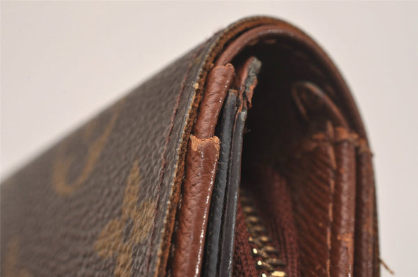 Auth Louis Vuitton Monogram Porte Monnaie Billets Tresor Wallet M61730 LV 6657J