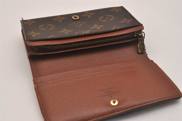 Auth Louis Vuitton Monogram Porte Monnaie Billets Tresor Wallet M61730 LV 6657J