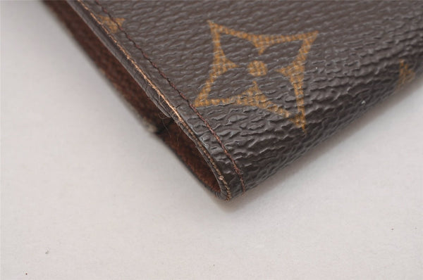 Authentic Louis Vuitton Monogram Porte Tresor International M61215 Wallet 6658J