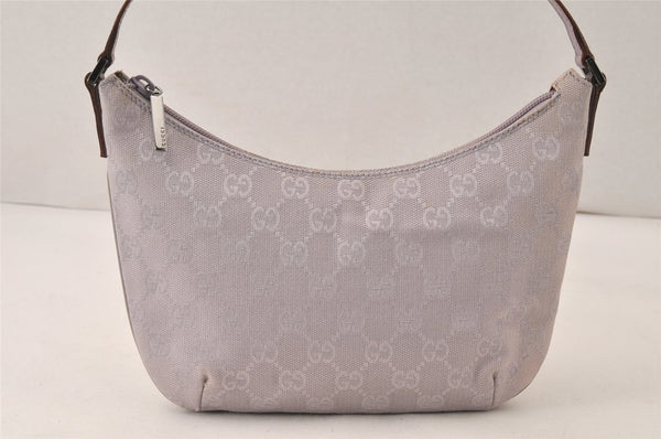 Authentic GUCCI Shoulder Hand Bag Purse GG Canvas Leather 32160 Purple 6659K