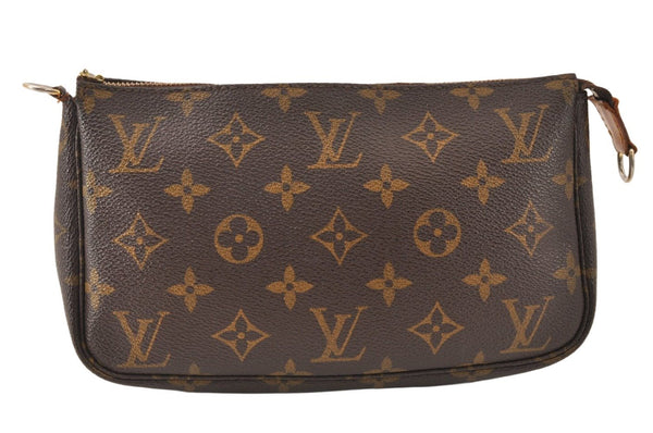 Authentic Louis Vuitton Monogram Pochette Accessoires Pouch M51980 LV Junk 6660K