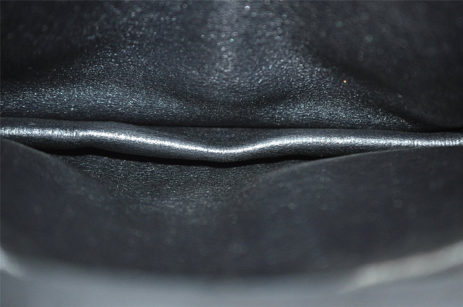 Authentic Christian Dior Trotter Chain Hand Bag Purse Canvas Leather Blue 6661I