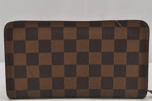 Authentic Louis Vuitton Damier Porte Monnaie Zip Purse Wallet N61728 LV 6661J