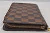 Authentic Louis Vuitton Damier Porte Monnaie Zip Purse Wallet N61728 LV 6661J