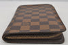 Authentic Louis Vuitton Damier Porte Monnaie Zip Purse Wallet N61728 LV 6661J