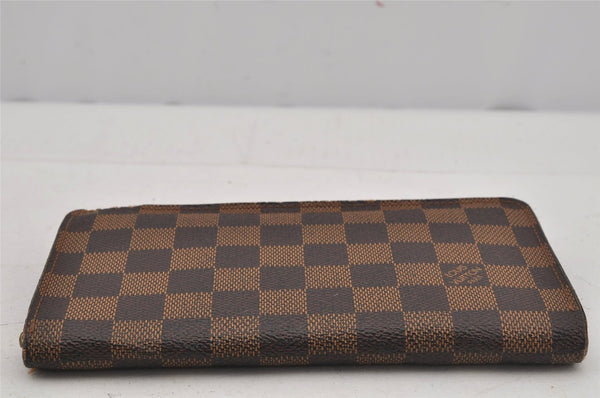 Authentic Louis Vuitton Damier Porte Monnaie Zip Purse Wallet N61728 LV 6661J