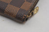 Authentic Louis Vuitton Damier Porte Monnaie Zip Purse Wallet N61728 LV 6661J
