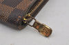 Authentic Louis Vuitton Damier Porte Monnaie Zip Purse Wallet N61728 LV 6661J