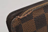 Authentic Louis Vuitton Damier Porte Monnaie Zip Purse Wallet N61728 LV 6661J