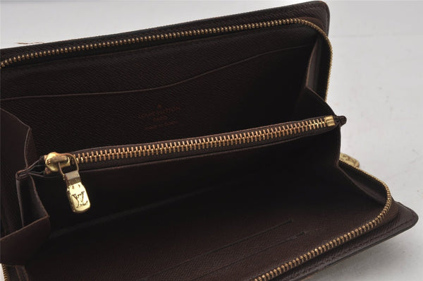 Authentic Louis Vuitton Damier Porte Monnaie Zip Purse Wallet N61728 LV 6661J