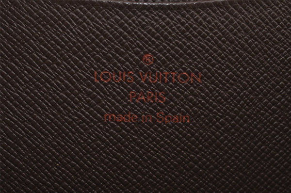 Authentic Louis Vuitton Damier Porte Monnaie Zip Purse Wallet N61728 LV 6661J