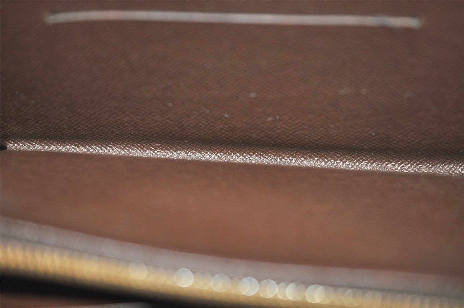 Authentic Louis Vuitton Damier Porte Monnaie Zip Purse Wallet N61728 LV 6661J