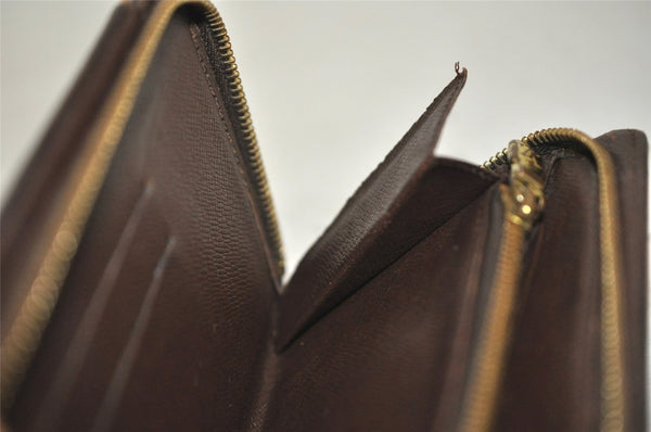 Authentic Louis Vuitton Damier Porte Monnaie Zip Purse Wallet N61728 LV 6661J