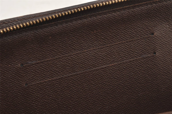 Authentic Louis Vuitton Damier Porte Monnaie Zip Purse Wallet N61728 LV 6661J