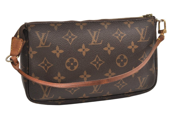 Authentic Louis Vuitton Monogram Pochette Accessoires Pouch M51980 LV 6661K