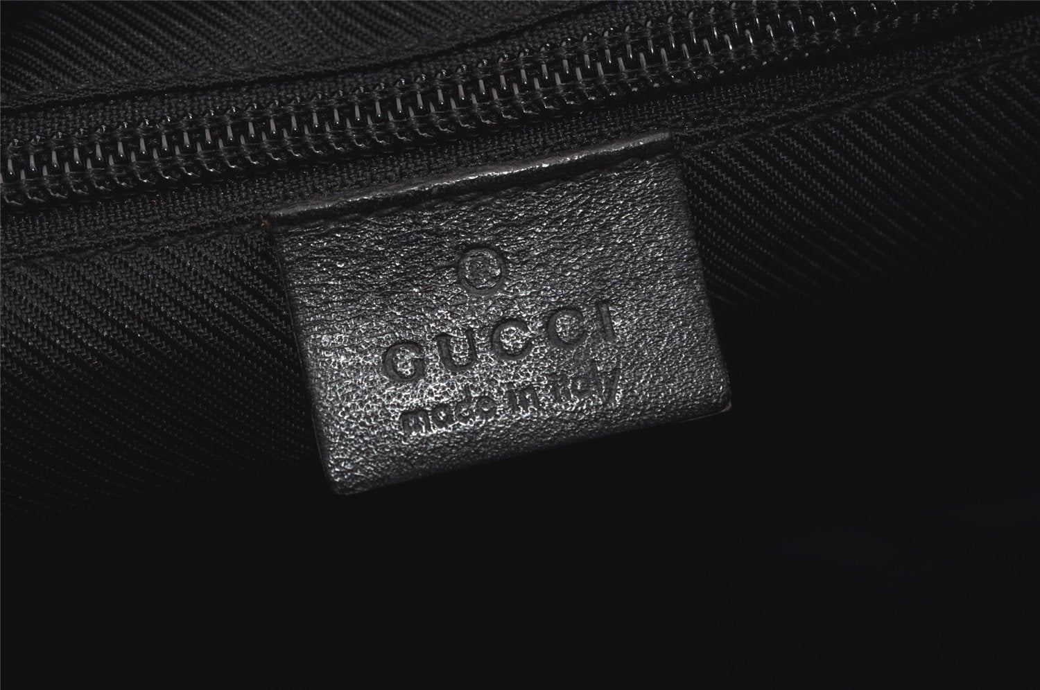 Authentic GUCCI Shoulder Cross Body Bag GG Canvas Leather 0190433 Black 6662I