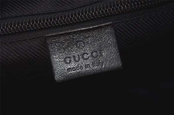 Authentic GUCCI Shoulder Cross Body Bag GG Canvas Leather 0190433 Black 6662I