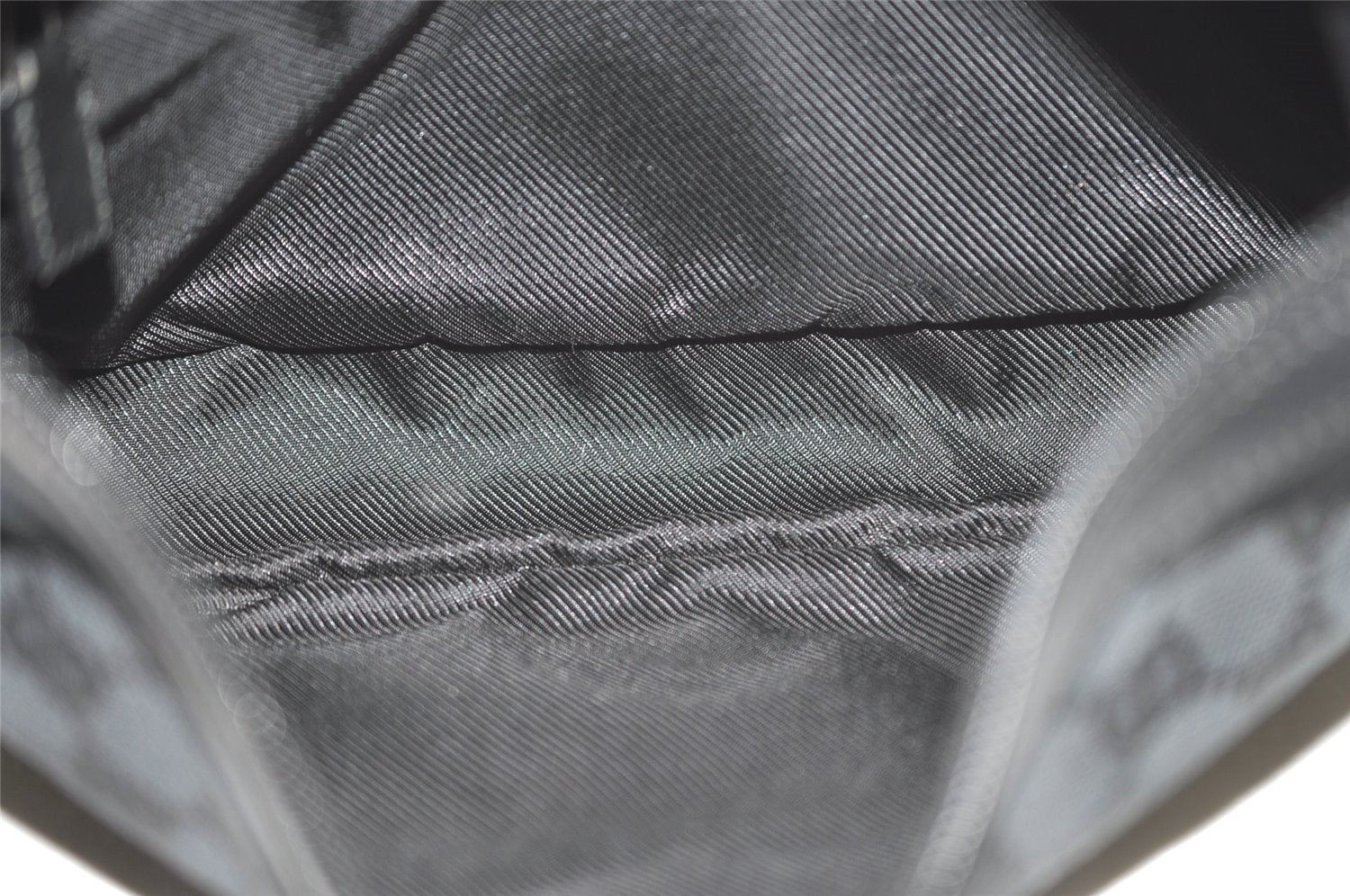 Authentic GUCCI Shoulder Cross Body Bag GG Canvas Leather 0190433 Black 6662I