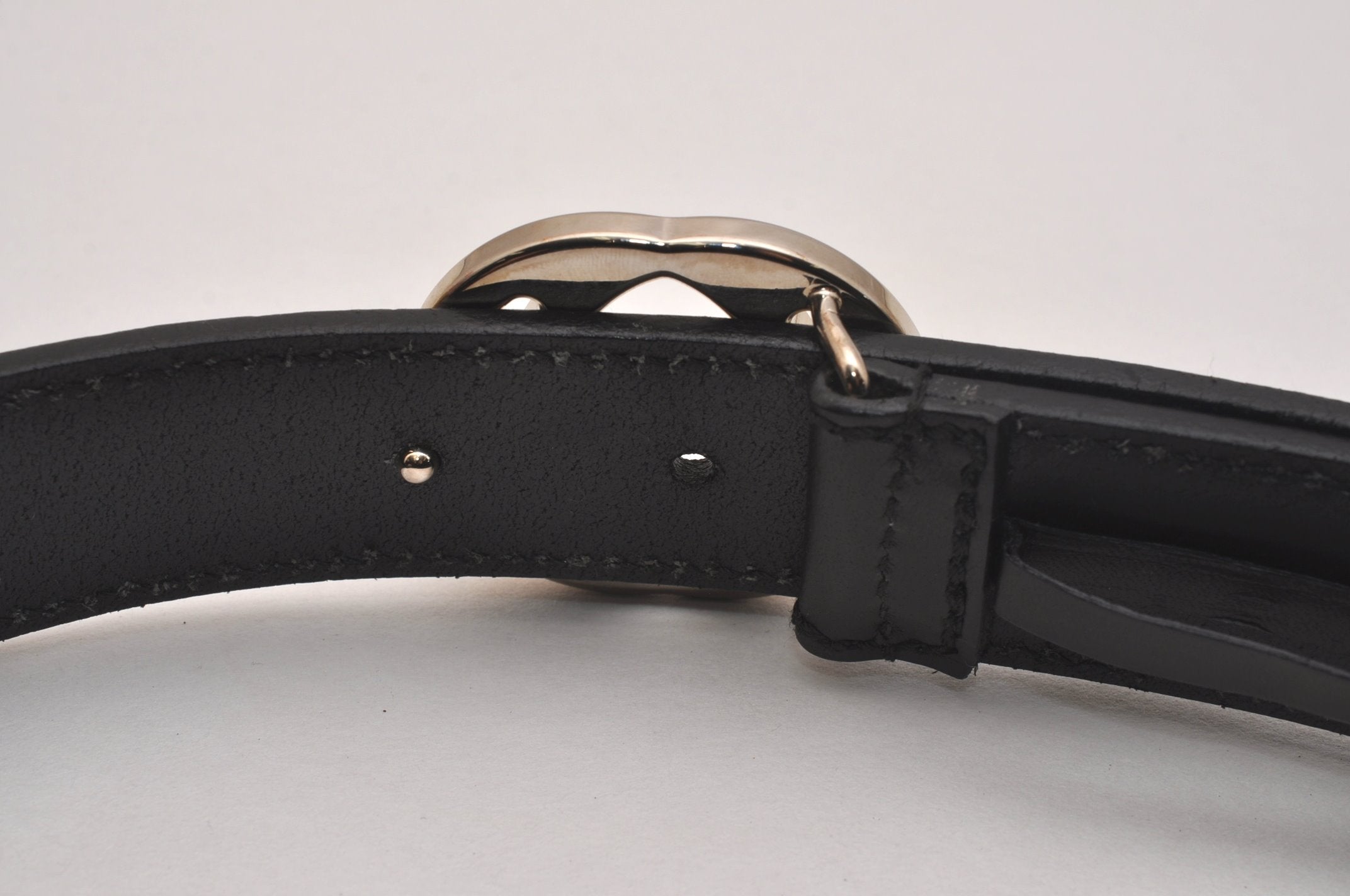 Authentic GUCCI Interlocking G Belt Leather Size 80cm 31.5