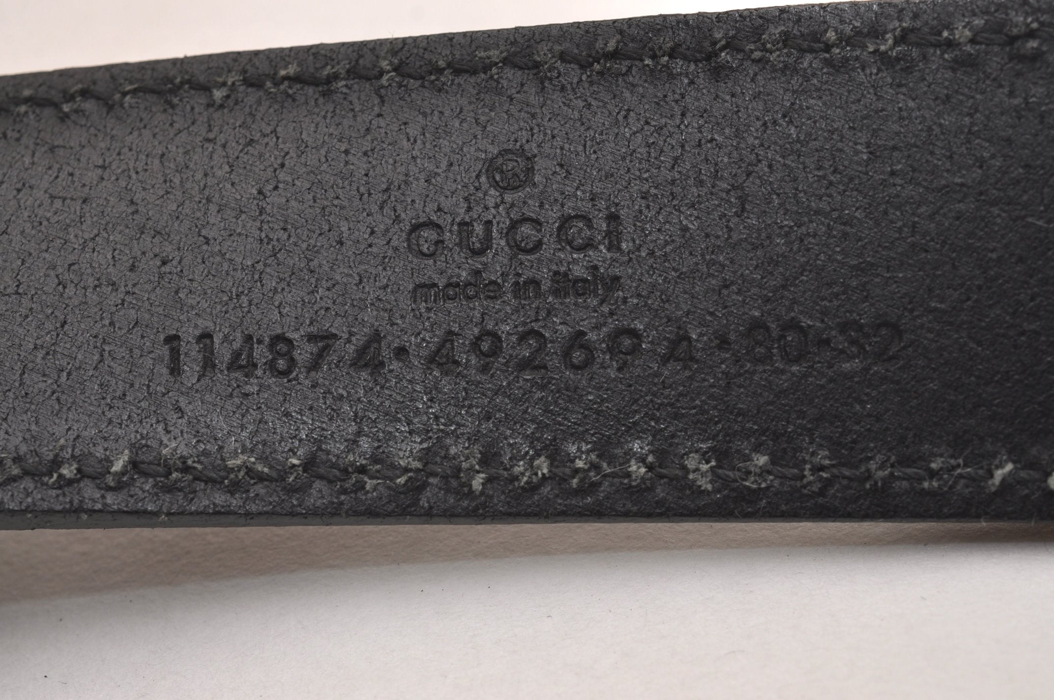 Authentic GUCCI Interlocking G Belt Leather Size 80cm 31.5