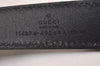 Authentic GUCCI Interlocking G Belt Leather Size 80cm 31.5" 114874 Black 6665J