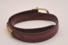 Authentic CELINE Horse Carriage Belt Leather Size 60cm 23.6" Bordeaux 6666J