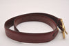 Authentic CELINE Horse Carriage Belt Leather Size 60cm 23.6" Bordeaux 6666J